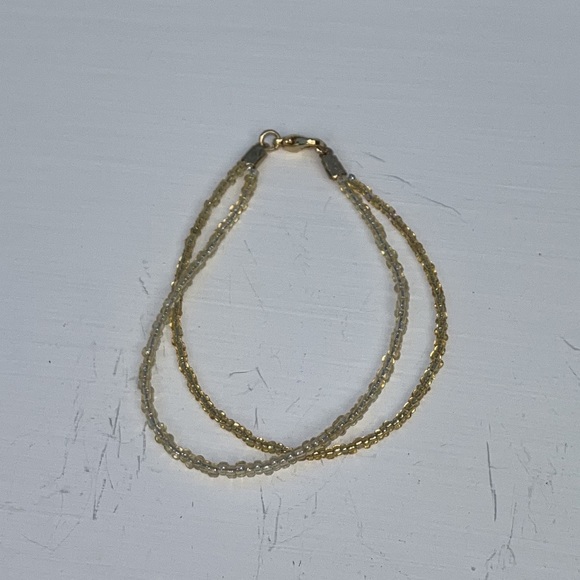 2 in 1 gold bangle bracelet set adjustable custom set small business - Picture 3 of 4